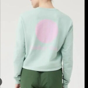 Outdoor Voices Circle Logo Cropped Sweatshirt Green | S